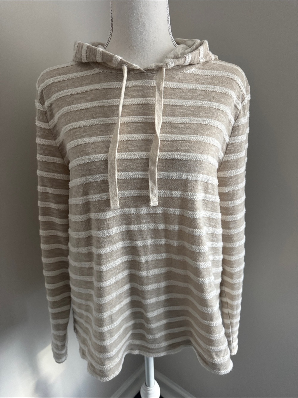 J Crew Factory Striped Casual Hoodie Medium